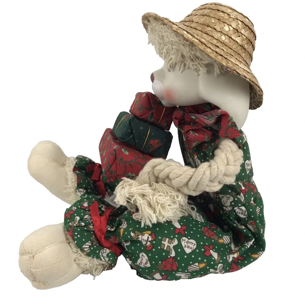 House Of Lloyd 1994 Floyd Bunny Shelf Sitter Rabbit Porcelain Rope Arms Vintage